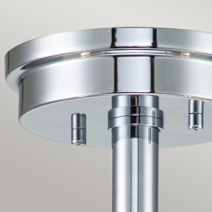 Lampa sufitowa plafon Meridian Elstead Lighting polerowany chrom detal.