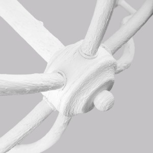 Lampa wisząca Annie Elstead Lighting stal biała detal.