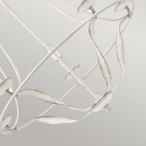 Żyrandol Bradbury Elstead Lighting 5xE14 40 W Stal Białe detal zdobienia.