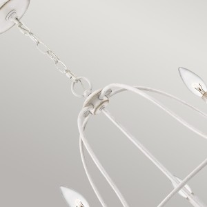 Lampa wisząca Bradbury Elstead Lighting, 5 płomieni, stal biała.