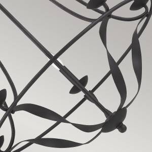 Lampa wisząca żyrandol Bradbury Elstead Lighting 5xE14 40 W Stal Popielate detal.