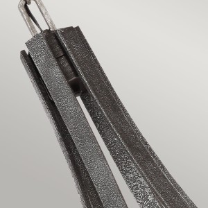 Detail lampy wiszącej/żyrandola Angelo Elstead Lighting 6xE27 60W, ciemne żelazo, dekoracyjne szkło