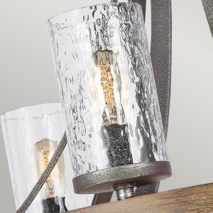 Lampa wisząca Angelo Elstead Lighting, szklany klosz z metalowymi elementami.