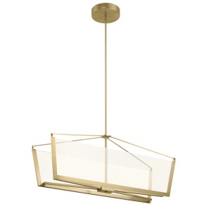 Lampa wisząca Calters QN-CALTERS-ISLE-CG Quintiesse 1xWbudowany LED 50.8W Aluminium, Żelazo, Akryl Szampańskie złoto
