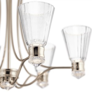 Lampa wisząca Kayva Elstead Lighting z polerowanego niklu z wbudowanym LED 36W.