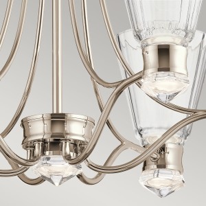 Lampa wisząca Kayva Elstead Lighting z polerowanego niklu.