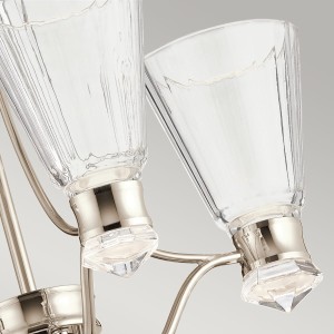 Lampa wisząca/żyrandol Kayva Elstead Lighting z wbudowanym LED 24W w wykończeniu polerowanego niklu