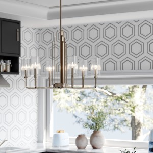 Lampa wisząca/żyrandol Kimrose Elstead Lighting 6xE14 w kuchni.