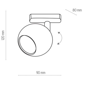 Projekt lampa modułowa szynowa TRACER TK Lighting 1x10W GU10 Biały Metal