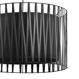 Lampa wisząca HARMONY TK Lighting 3xE27 Metal Czarny z czarnym abażurem.
