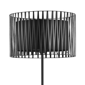 Lampa stojąca HARMONY TK Lighting metalowy czarny abażur.