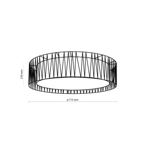 Lampa sufitowa Plafon HARMONY TK Lighting 4x15W E27 Czarny Metal.