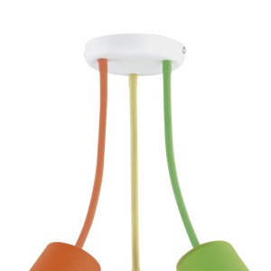 Lampa wisząca WIRE TK Lighting 3xE27 Metal Mix kolorowe kable