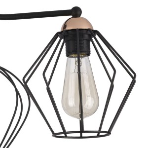 Czarna metalowa lampa sufitowa GALAXY TK Lighting z żarówką E27