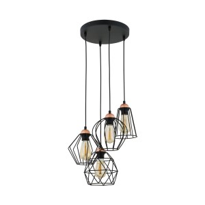 Lampa wisząca GALAXY 1643 TK Lighting 4xE27 Metal Czarny