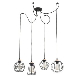 Lampa wisząca GALAXY 1646 TK Lighting 4xE27 Metal Czarny