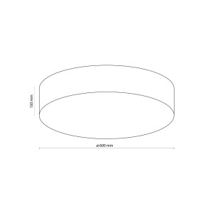 Lampa sufitowa Plafon RONDO TK Lighting 4x15W E27 Biały Metal, wymiary.