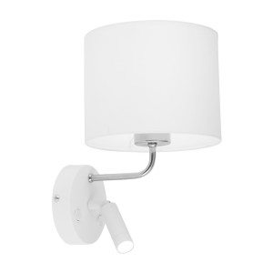Lampa ścienna RICHI TK Lighting 2xE27 Metal Biały z podwójnym źródłem światła.