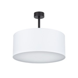 Lampa sufitowa RONDO TK Lighting 4xE27 Metal Chrom z białym abażurem.