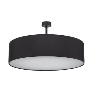 Lampa sufitowa RONDO TK Lighting 4xE27 Metal Chrom czarny abażur.