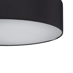 Lampa sufitowa RONDO TK Lighting 4xE27 Metal Chrom czarna abażur.