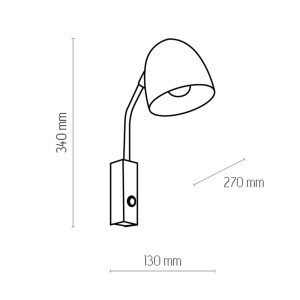 Lampa ścienna SOHO TK Lighting 1xE27 Metal Czarny