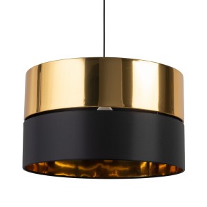 Lampa wisząca HILTON TK Lighting 1xE27 Metal Czarny złoto-czarna elegancka.