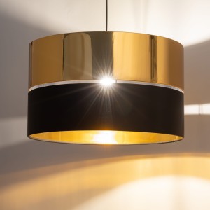 Lampa wisząca HILTON TK Lighting 1xE27 Metal Czarny na białym tle.