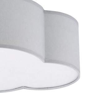 Szary metalowy plafon Lampa sufitowa Plafon CLOUD TK Lighting 2x60W E27.