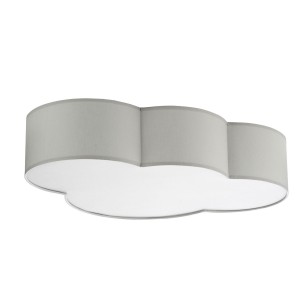 Lampa sufitowa Plafon CLOUD TK Lighting szary metal 4x15W E27 w kształcie chmury.