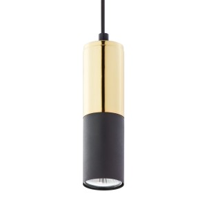 Lampa wisząca ELIT TK Lighting 1xGU10 Metal Czarny złoty wykończenie.