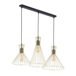 Lampa wisząca SAHARA TK Lighting 3xE27 metal czarny.
