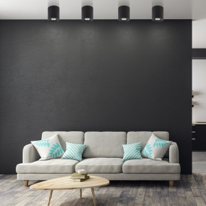 Lampa sufitowa ORION TK Lighting 1xGU10 Metal Czarny w nowoczesnej aranżacji wnętrza.