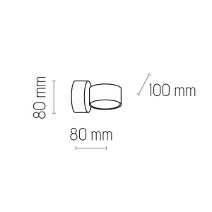 Lampa ścienna DALLAS TK Lighting 1xGX53 Metal Czarny wymiary 80x80x100 mm.