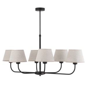 Lampa sufitowa żyrandol CHICAGO TK Lighting 6xE27 Metal Czarny.