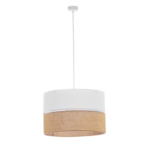 Lampa wisząca LINOBIANCO TK Lighting 3xE27 Plastik Biały z dwukolorowym kloszem.