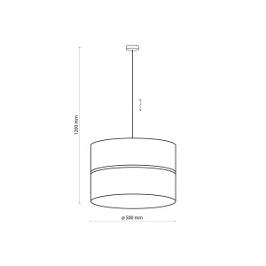 Lampa wisząca LINOBIANCO TK Lighting 3xE27 Plastik Biały, wymiary 1200mm x 500mm.