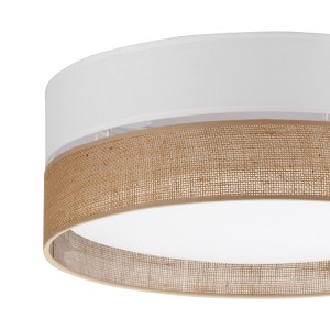 Lampa sufitowa Plafon LINOBIANCO TK Lighting brązowy metal E27 3x15W detal przód.