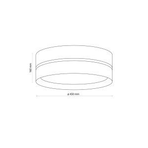 Lampa sufitowa Plafon LINOBIANCO TK Lighting 3x15W E27 Brązowy Metal schemat.