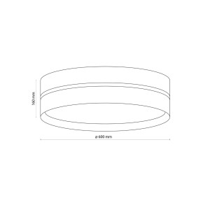 Lampa sufitowa Plafon LINOBIANCO TK Lighting 4x15W E27 Brązowy Metal - wymiary.