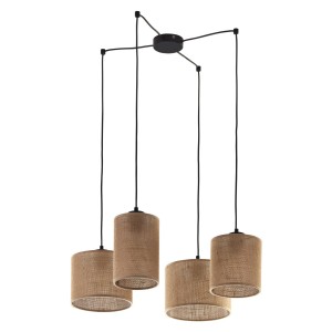 Lampa wisząca JUTA 6585 TK Lighting 4xE27 Metal Czarny