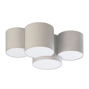 Lampa sufitowa Plafon MONA TK Lighting 4x15W E27 Szary Metal