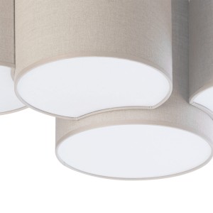 Lampa sufitowa Plafon MONA TK Lighting 4x15W E27 Szary Metal z bliska.