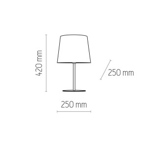 Lampa stojąca CHICAGO TK Lighting 1xE27 Metal Czarny, wymiary 420x250 mm.