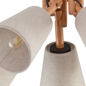 Lampa sufitowa VAIO TK Lighting 5xE27 Metal Czarny z bliska.