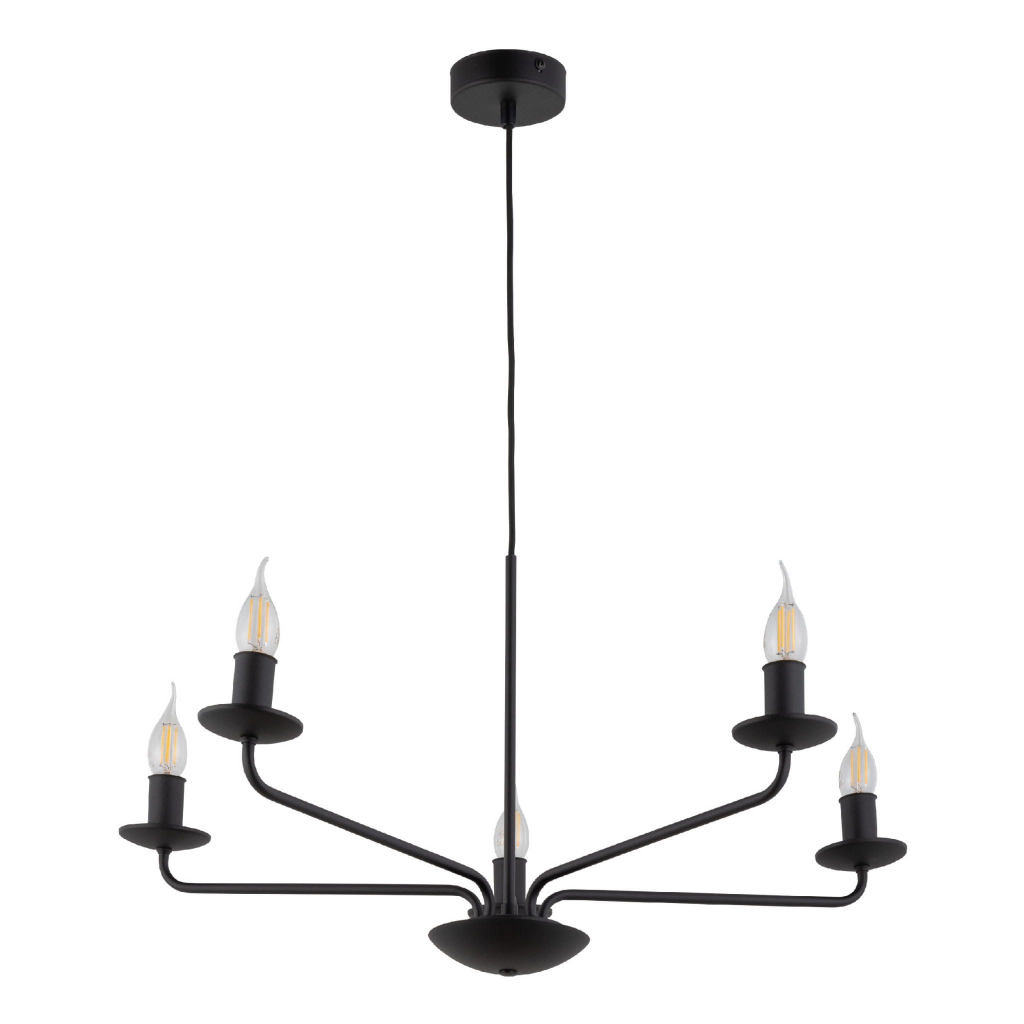 Lampa wisząca LIMAL TK Lighting 5xE14 40W czarna.