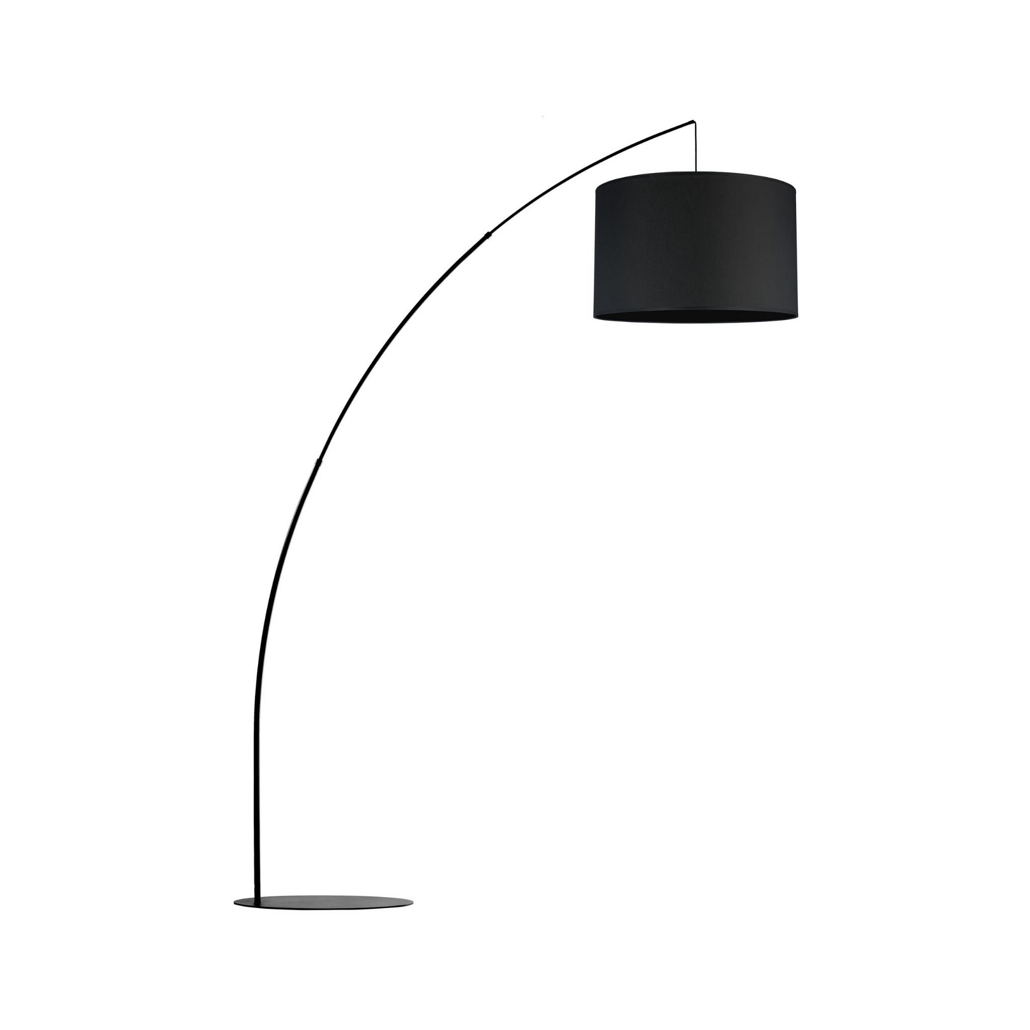 Lampa podłogowa MOBY TK Lighting czarny abażur łuk.