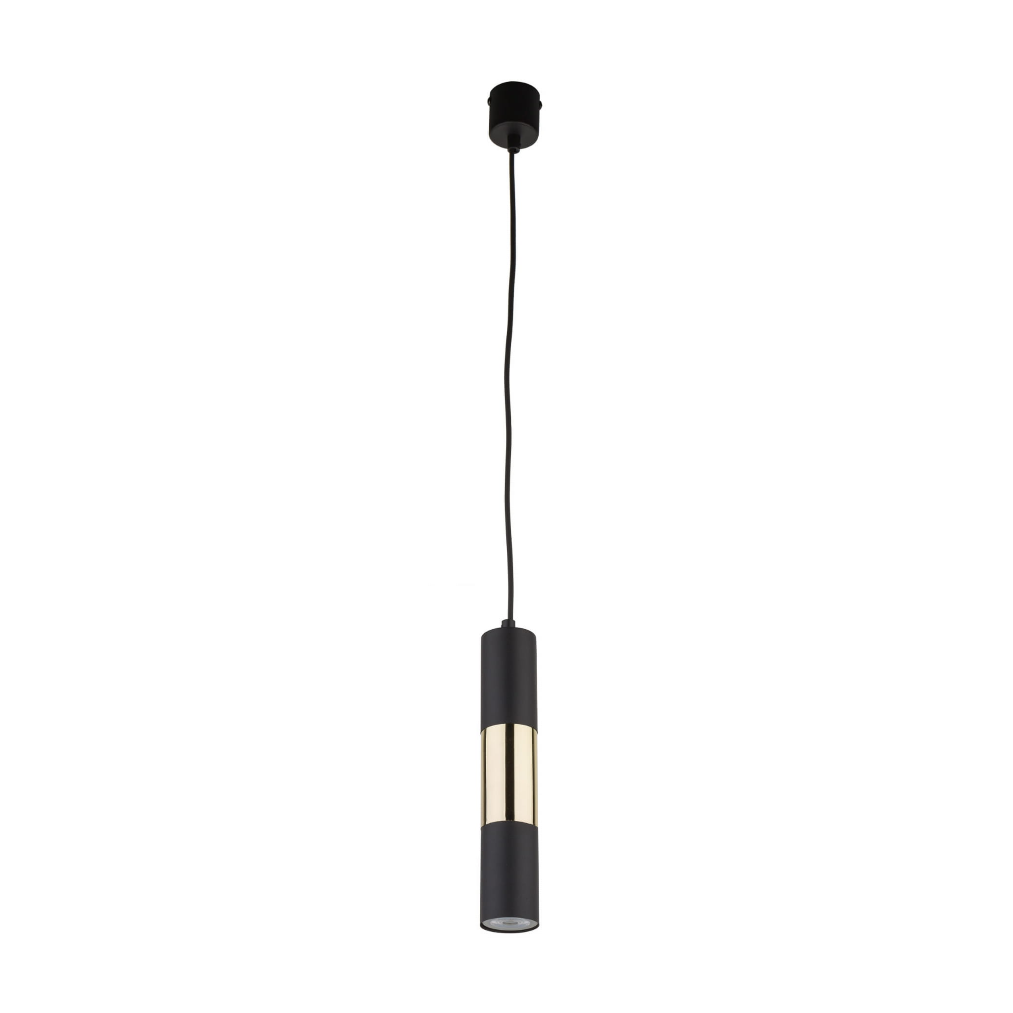 Lampa wisząca VIVIEN TK Lighting 1xGU10 10W czarna ze złotym akcentem.