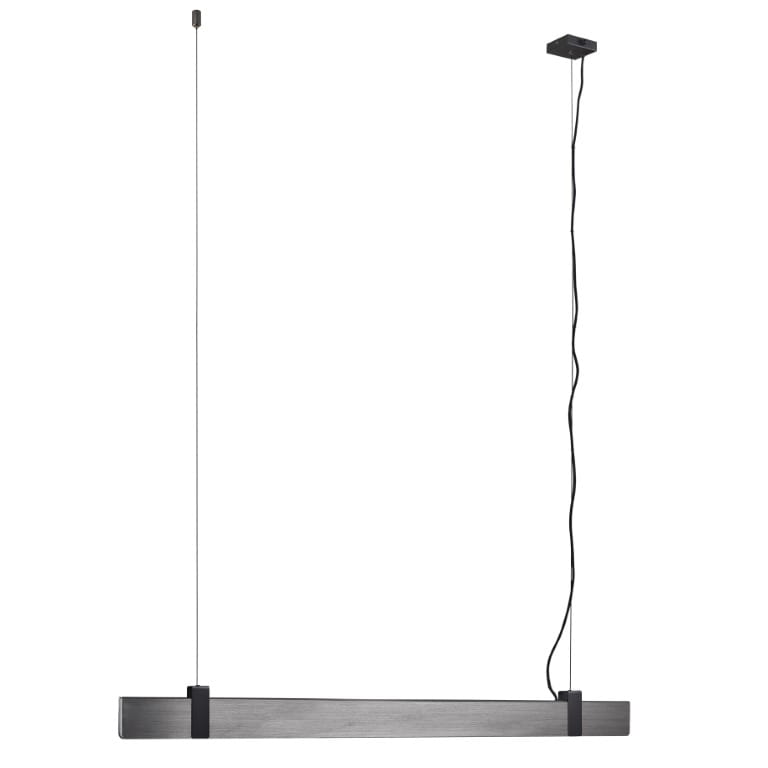 Lampa wisząca LILT Nordlux 1xLED Metal Ciemnoszara stal z prostokątnym kloszem.