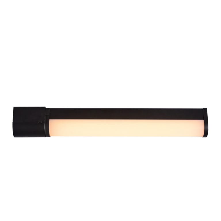 Lampa ścienna MALAIKA Nordlux 1xLED Aluminium Czarny, widok na włączoną lampę.